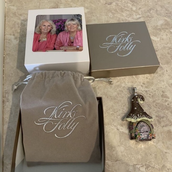 KIRKS FOLLY ENCHANTED AUTUMN FAIRY HOUSE MAGNETIC ENHANCER NIB SILVERTONE - Picture 1 of 3